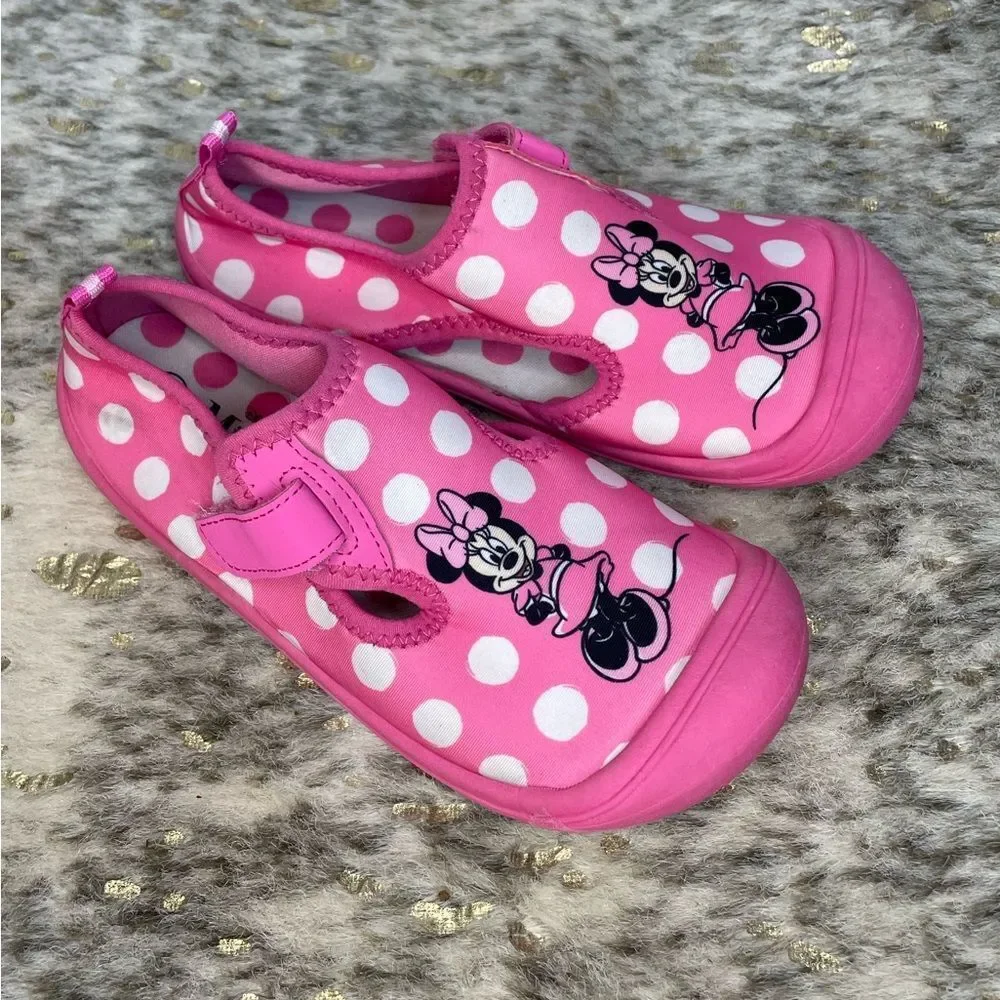 5 for $25🔥Minnie Mouse Pink Polka‎ Dot Water Shoes Size 13/1
